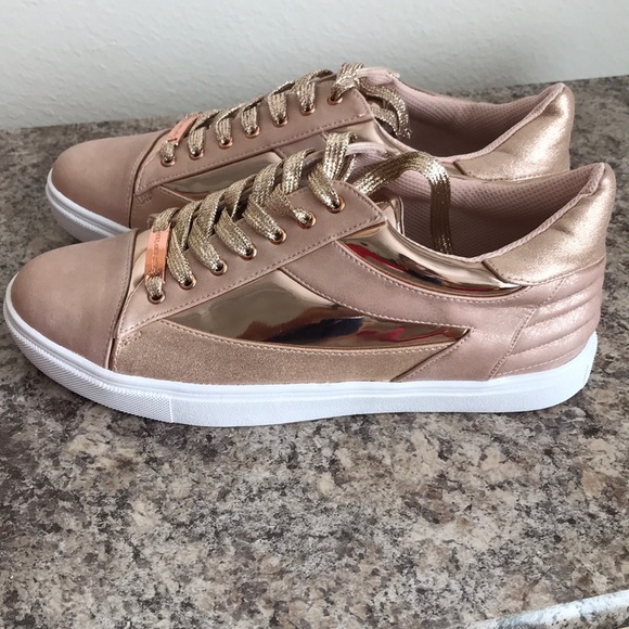 Dune Metallic Rose Gold Shoes - Picture 4 of 6